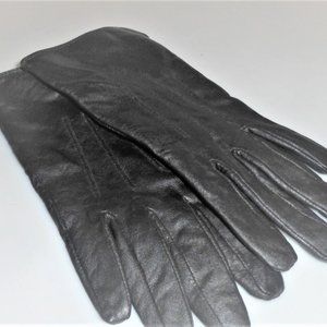 Perrin LEATHER GLOVES Size M Woman's Leather Gloves Driving Gloves Black Gloves